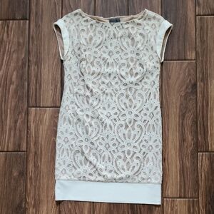 Muse Cream Lace Sheath Dress